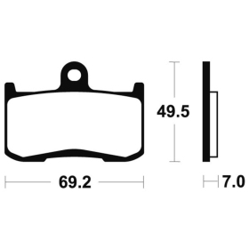 TECNIUM Racing Sintered Metal Carbon Brake pads - MCR282 Triumph Daytona / Speed Triple / Street Triple / Tiger 675-1050cc 05-20