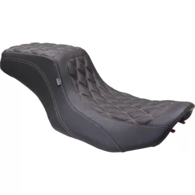 MUSTANG Double Diamond Squareback Seat Harley-Davidson FLHX / FLHXSE / FLTRX / FLTRXSE / FLTRXSTSE 1923–1977 cc ABS, 2023–2025