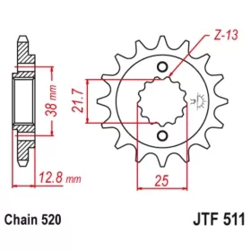Front sprocket JTF511RB