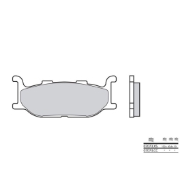 BREMBO Scooter Sintered stabdžių trinkelės priekinės YAMAHA MAJESTY / T-MAX 400-500cc 2001-2004