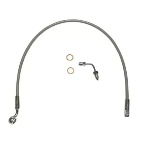 MAGNUM SHIELDING XR Upper Brake Line with Adapter Silver Harley Davidson FXFB / FXFBS / FXLRS 1750/1868 18-23 56cm