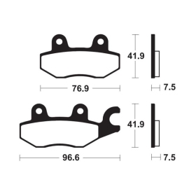TECNIUM Brake Pads MF455 Kawasaki / Lambretta 350/400cc 18-24