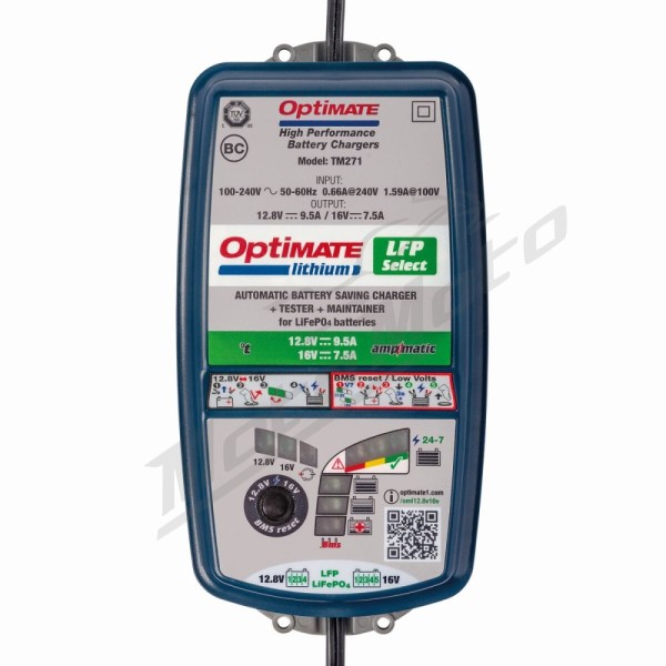 TECMATE OptiMate Lithium LFP 4S 9A/5S 7A Battery Charger