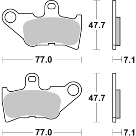 SBS HF Street 165HF Ceramic Organic Brake Pads Yamaha CV 50 03-07