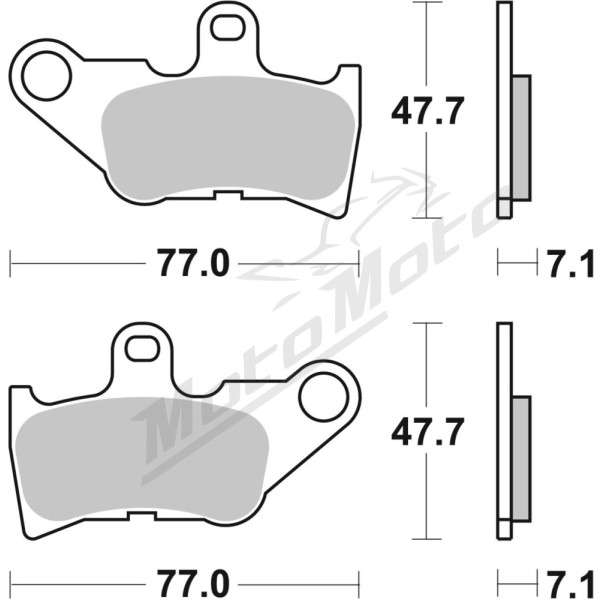 SBS HF Street 165HF Ceramic Organic Brake Pads Yamaha CV 50 03-07
