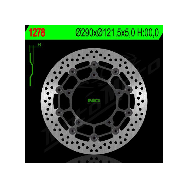 NG BRAKES Front Floating Brake Disc 290mm Suzuki SFV / SV 650cc 07-25
