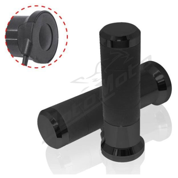 Koso šildomos rankenėlės su valdikliu 22mm/25mm 7/8-1 ilgis - 120mm valdiklis