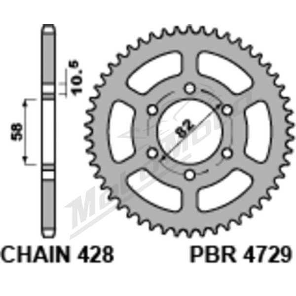 PBR plieninė standartinė priekinė žvaigždutė 2360 - 428 14T