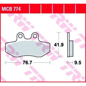 BRAKE PADS TRW MCB774 STANDARD