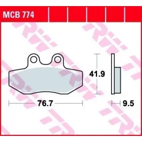 BRAKE PADS TRW MCB774 STANDARD