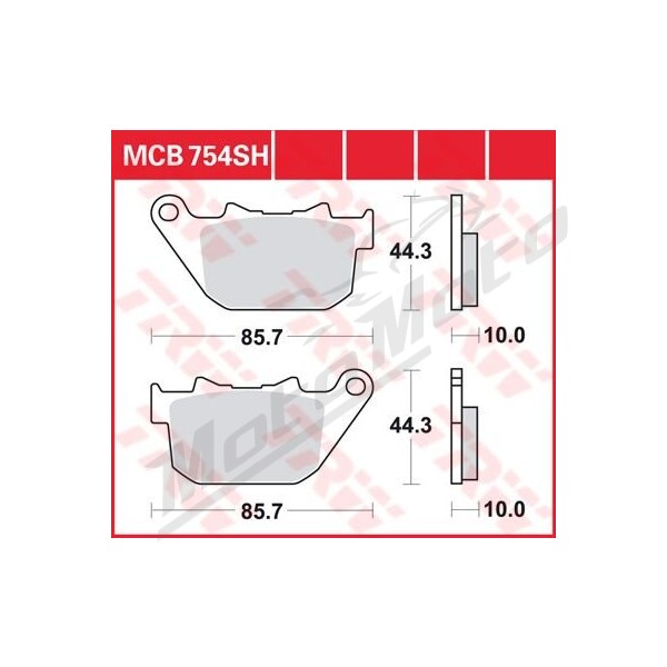 TRW SH Series Sindered Rear Brake Pads Harley Davidson  XL / XR 883-1200cc 04-17