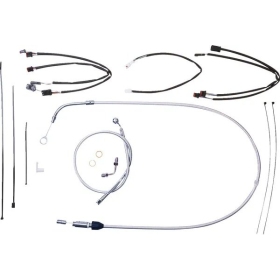 MAGNUM SHIELDING Sterling Chromite Cables / Lines Kit 30.5/35.5cm Harely Davidson FXFB / FXFBS / FXLRS 1750/1868 18-23