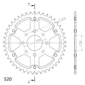 Supersprox Stealth Rear sprocket Gold 45t