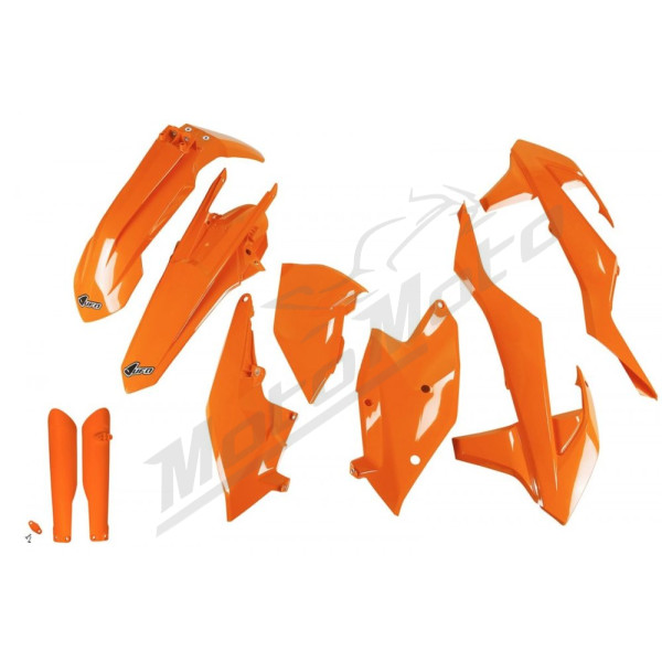 UFO Plastic set with fork guards KTM EXC / EXC-F 125-500 17-19