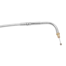 MAGNUM SHIELDING Polished Stainless Steel Idle Cable Harley Davidson FLD / FLHRSI / FLHT / FLSTC / FLTR / FXDF / FXSTD 1450/1800 99-17 78cm