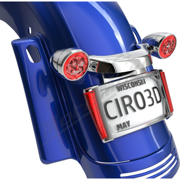 CIRO LED Lighted License Plate Frame HARLEY DAVIDSON FLHRXS / FLHX / FLHXS / FLHXSE / FLTRX / FLTRXS / FLTRXSE 1690-1923 14-24