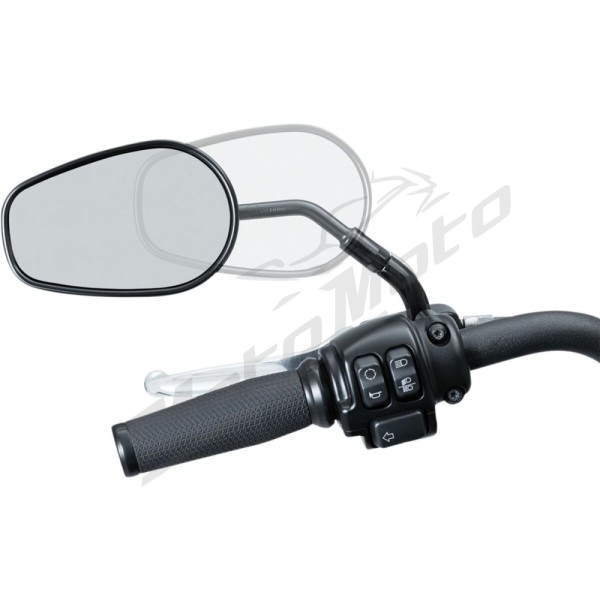KURYAKYN Mirror Stem Extenders Black 2pcs Harley Davidson