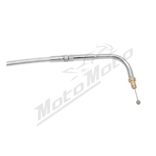 MAGNUM SHIELDING Polished Stainless Steel Idle Cable Harley Davidson FLD / FLHRSI / FLHT / FLSTC / FLTR / FXDF / FXSTD 1450/1800 99-17 78cm