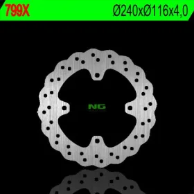 NG BRAKES Galinis Wave fiksuotas stabdžių diskas 240mm Kawasaki / Suzuki 125-450cc 03-17