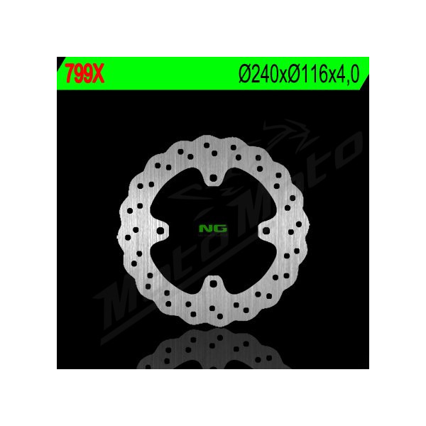 NG BRAKES Galinis Wave fiksuotas stabdžių diskas 240mm Kawasaki / Suzuki 125-450cc 03-17