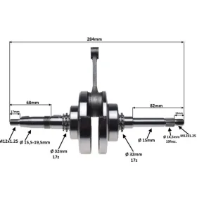 Crankshaft Kymco Agility 125 08-15