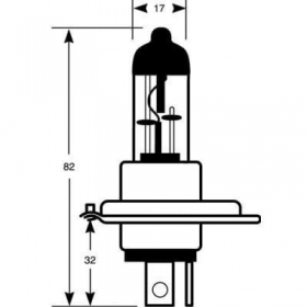 Lemputė BOSMA H4 PX43T 12V/35-35W