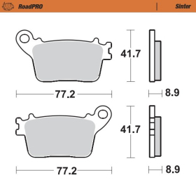 MOTO-MASTER Roadpro Rear Brake Pads Honda / Suzuki / Kawasaki / Yamaha 600-1000 06-26