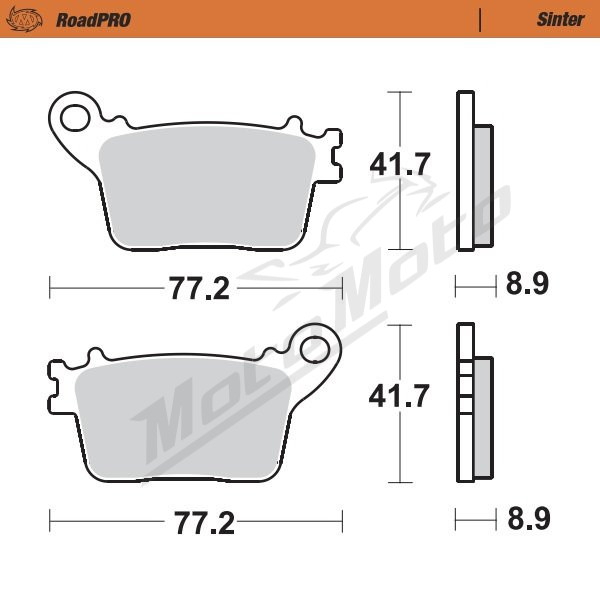 MOTO-MASTER Roadpro Rear Brake Pads Honda / Suzuki / Kawasaki / Yamaha 600-1000 06-26