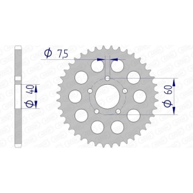 AFAM Aluminium Rear Sprocket 415 40 teeth KTM SX 50cc 06-13