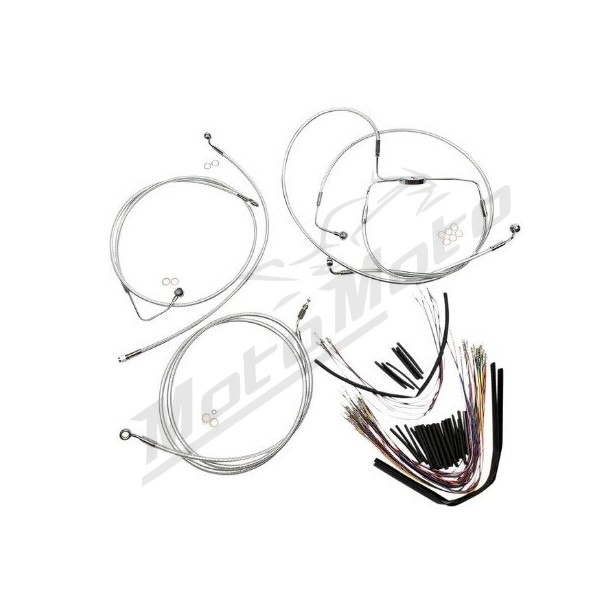 MAGNUM SHIELDING Sterling Chromite Cables / Lines Kit 30.5/35.5cm Harely Davidson FLHRSE4 / FLHTCUSE / FLHXSE 1800 08-12