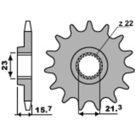 JT/PBR Grandinės komplektas sustiprintas 520X1R3 15/40 Yamaha XR 600 87-89