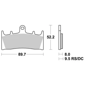 Sbs keraminės stabdžių trinkelės Kawasaki / Suzuki 636-1600cc 93-07