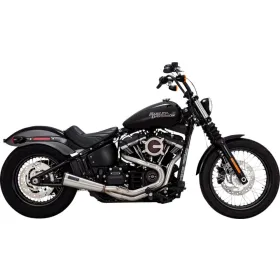 VANCE & HINES 2-into-1 Upsweep Exhaust System Silver Harley Davidson FXST / FXLRS / FLDE / FXBB 1750-1923cc 18-24