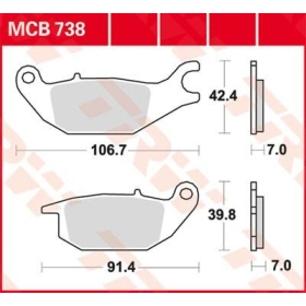 TRW All Round Sintered Metal MCB738 Brake Pads CF Moto / Honda 125cc 01-24