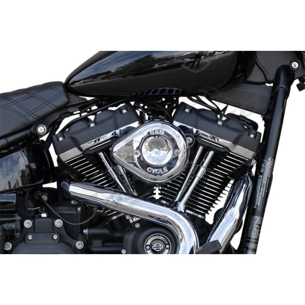 S&S CYCLE "Mini Teardrop Stealth" oro filtro rinkinys Harley Davidson FLDE / FLFB / FLFBS 1750-1977cc 17-25
