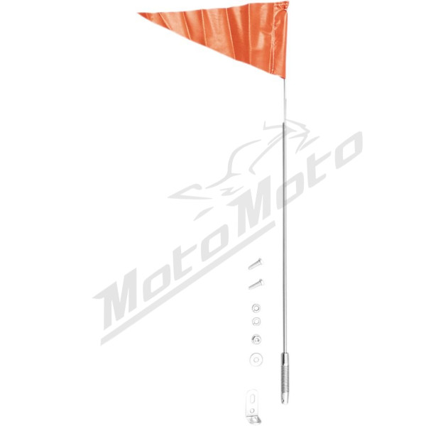 SNO STUFF Flag with Telescoping Pole Orange 17.15x32cm