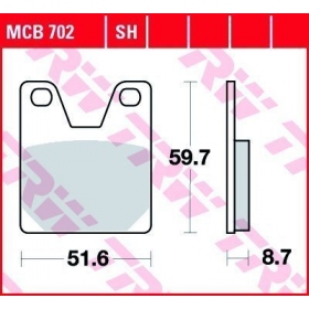 BRAKE PADS TRW MCB702 STANDARD