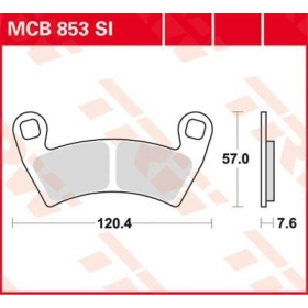 TRW SI Series Sindered Off-Road Brake Pads Polaris General / Ranger / Ranger RZR 400-1000cc 08-22