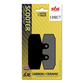 SBS 108CT Scooter Carbon Tech Organic Brake Pads Aprilia / Derbi / Gilera / Malaguti / Simson 125-500cc 99-14