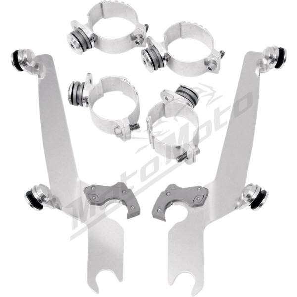 MEMPHIS SHADES HD Sportshield Trigger-Lock Complete Mount Kit Harley Davidson FXBB / FXBBS / FXD / FXDB / FXDC / FXDL / FXLR / FXST / 1450-1750 06-24