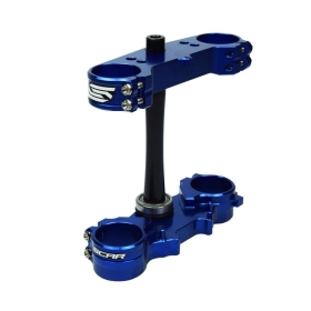 SCAR Priekinės šakės tiltelis Fantic XE, XX/ Yamaha TT-R, YZ 125cc 14-24 (išnešimas Ø25mm) Mėlyna