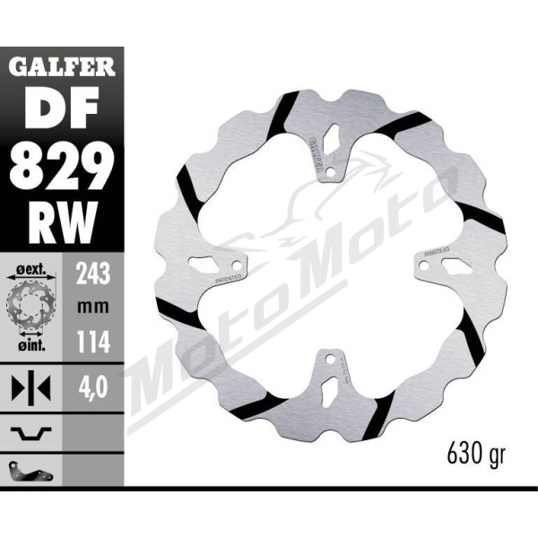 GALFER BRAKE ROTOR FIXED WAVE GROOVED TM Racing EN / MX / SMR / SMX 85-530cc 01-14