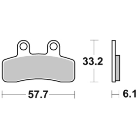 Sbs Brakepads 211HF Ceramic ELSTARS / GENERIC / ITALJET / LAMBRETTA / LIFAN