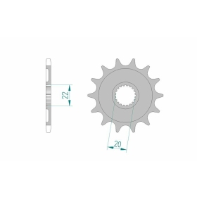 AFAM Steel Standard Front Sprocket 21309 - 520 12-14 teeth YAMAHA / GAS GAS / FANTIC 125-300cc 01-26
