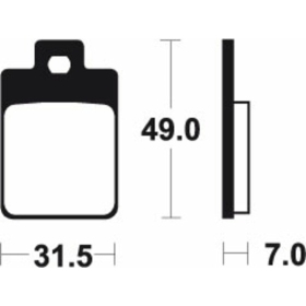 TECNIUM Scooter Organic Brake pads ME212 Gilera / Piaggio 50-125cc 91-11