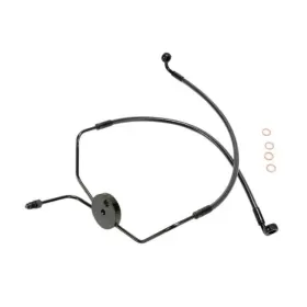 MAGNUM SHIELDING Front Lower Brake Line Kit Black Harley Davidson FLHR / FLHRI / FLHTCU / FLTRI 1340/1584 94-07