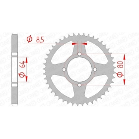 AFAM Steel Standard Rear Sprocket 428 36-45 teeth