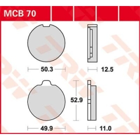 TRW All Round MCB70 Sintered Metal Brake Pads Suzuki GS 400-850cc 77-79