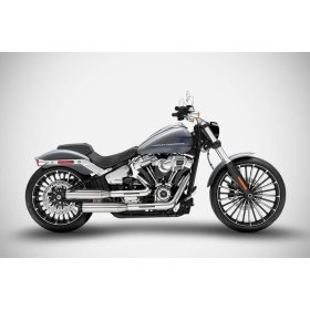 ZARD Overlapped Slip-Ons Mufflers Harley Davidson FLFB / FLFBS / FXBR / FXBRS 1750-1923cc 18-24