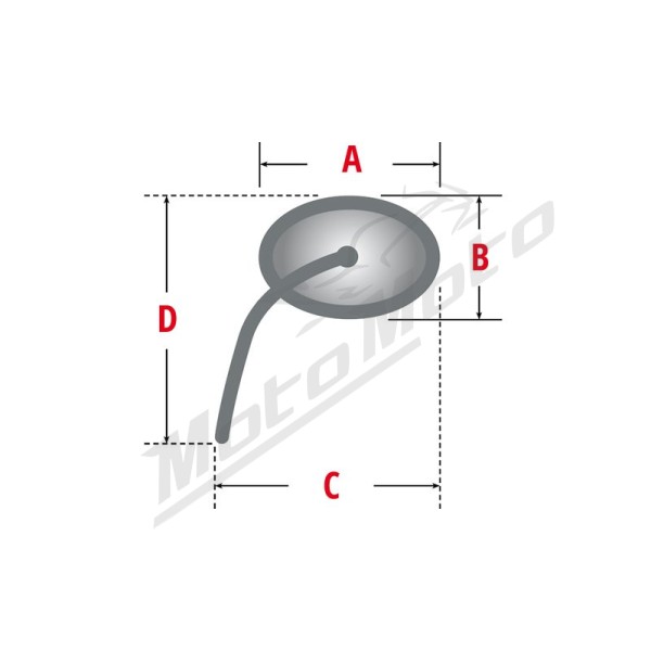 HIGHSIDER Handlebar Mirror (1pc) Aprilia / Benelli / BMW / Honda / Kawasaki / KTM / Moto Guzzi / Suzuki / Yamaha 125-1200cc 01-23